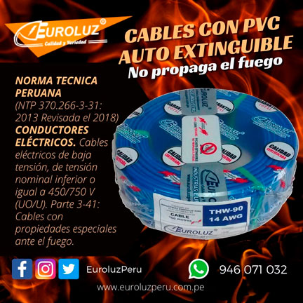 Cable auto extingible